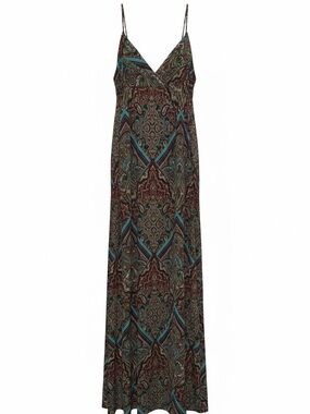 Rhapsody Paisley Maxi Dress XL | Boho V-Neck Empire Waist | Y2K Vacation